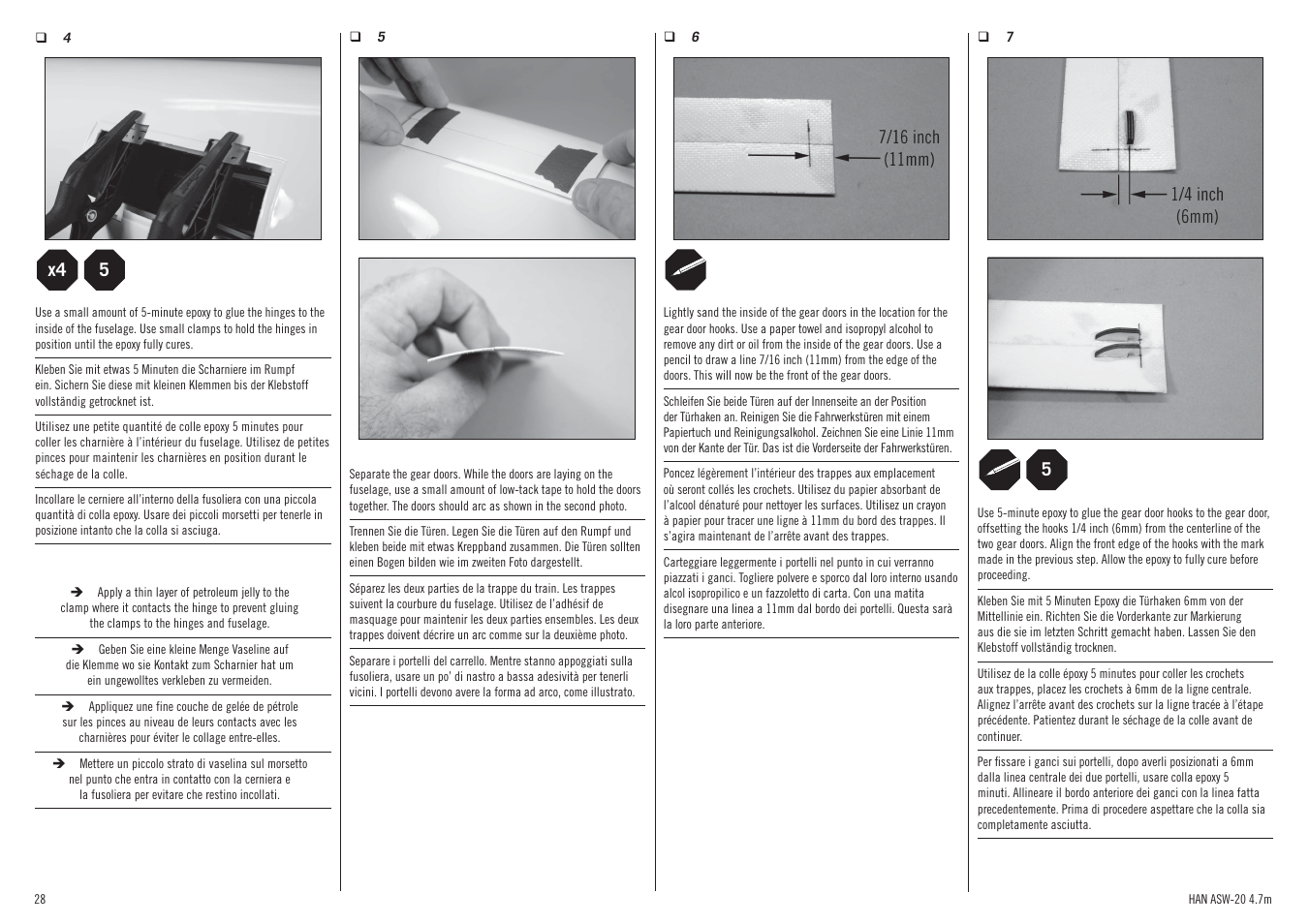 Hangar 9 ASW 20 4.7m ARF (2 boxes) User Manual | Page 28 / 68