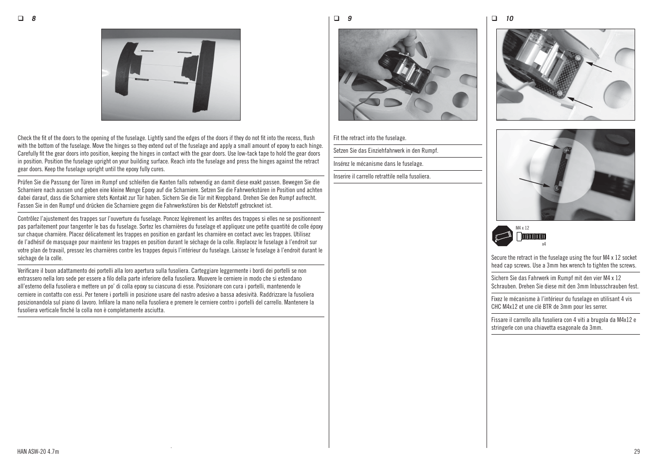 Hangar 9 ASW 20 4.7m ARF (2 boxes) User Manual | Page 29 / 68