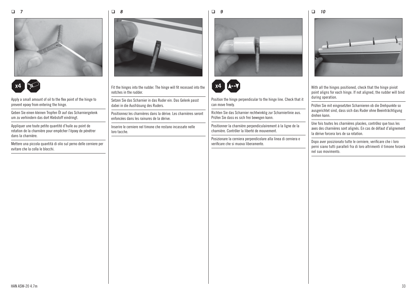 Hangar 9 ASW 20 4.7m ARF (2 boxes) User Manual | Page 33 / 68