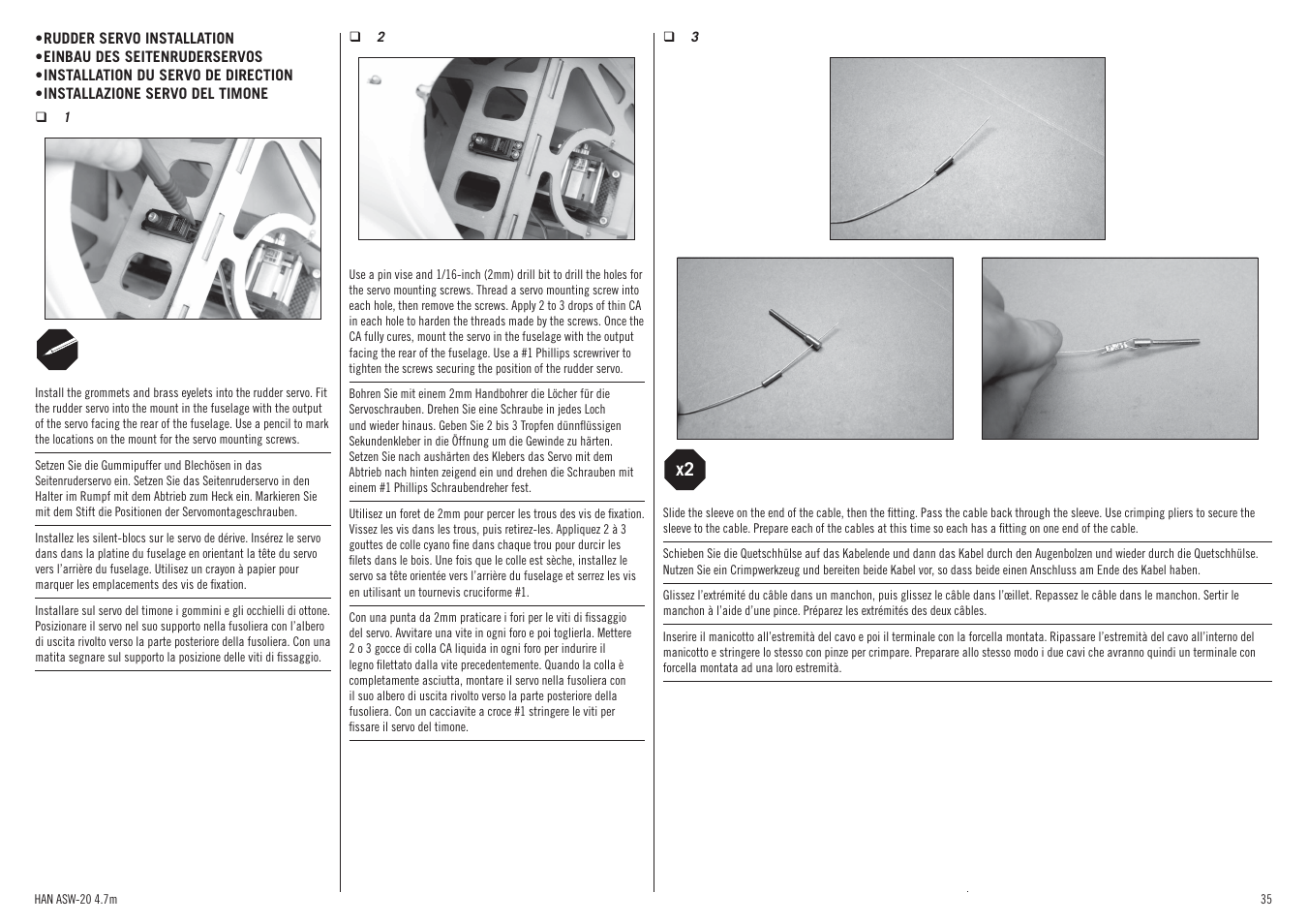 Hangar 9 ASW 20 4.7m ARF (2 boxes) User Manual | Page 35 / 68