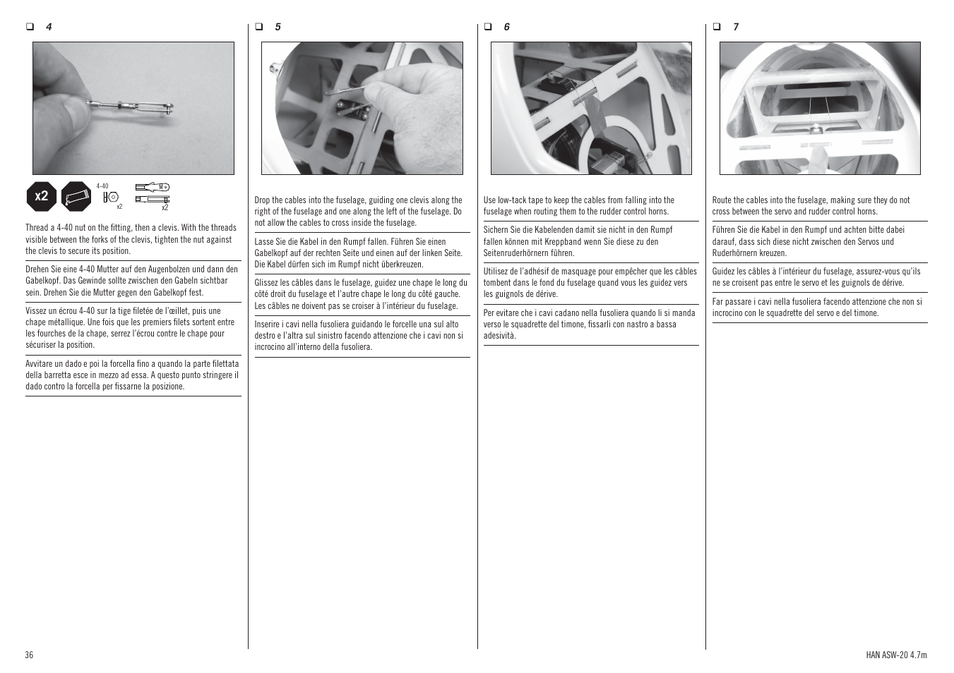 Hangar 9 ASW 20 4.7m ARF (2 boxes) User Manual | Page 36 / 68