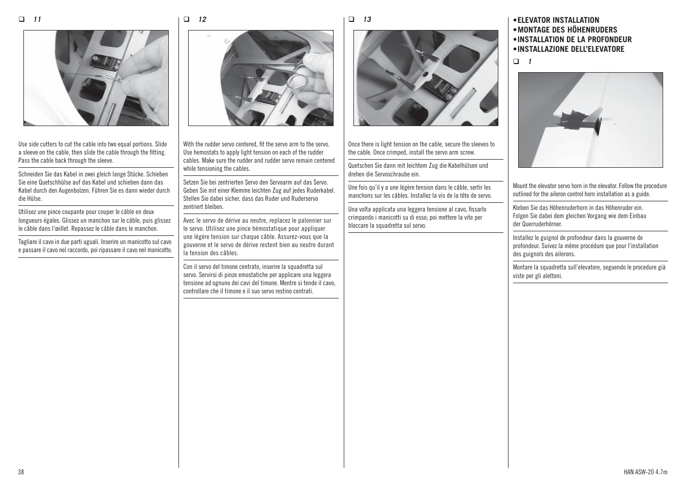 Hangar 9 ASW 20 4.7m ARF (2 boxes) User Manual | Page 38 / 68