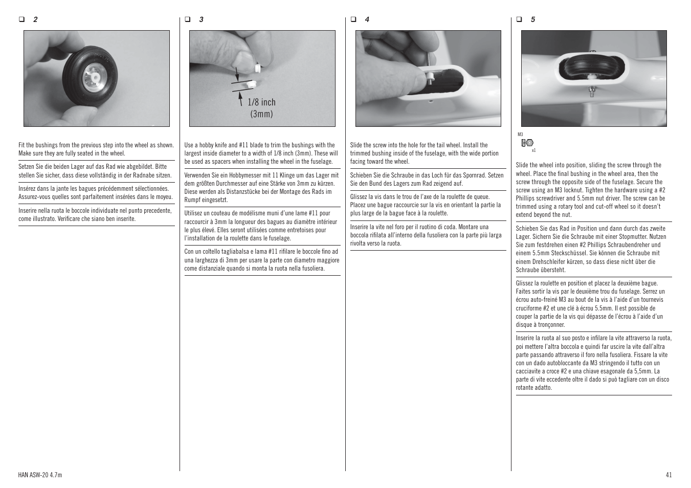 Hangar 9 ASW 20 4.7m ARF (2 boxes) User Manual | Page 41 / 68