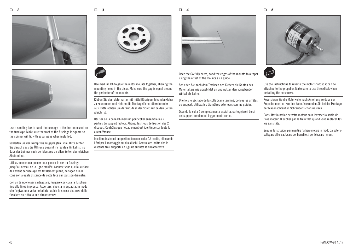 Hangar 9 ASW 20 4.7m ARF (2 boxes) User Manual | Page 46 / 68