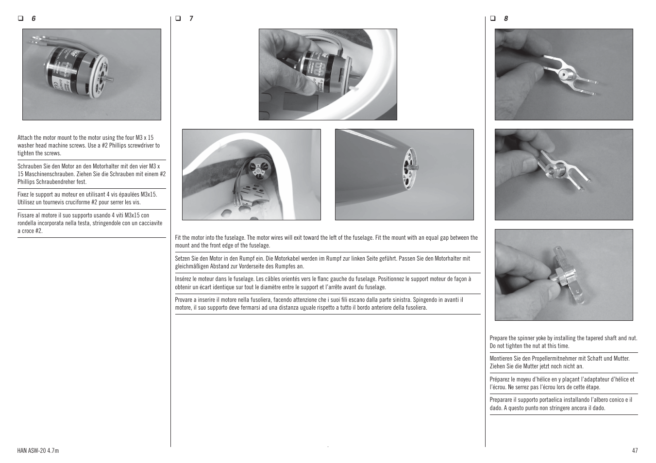 Hangar 9 ASW 20 4.7m ARF (2 boxes) User Manual | Page 47 / 68