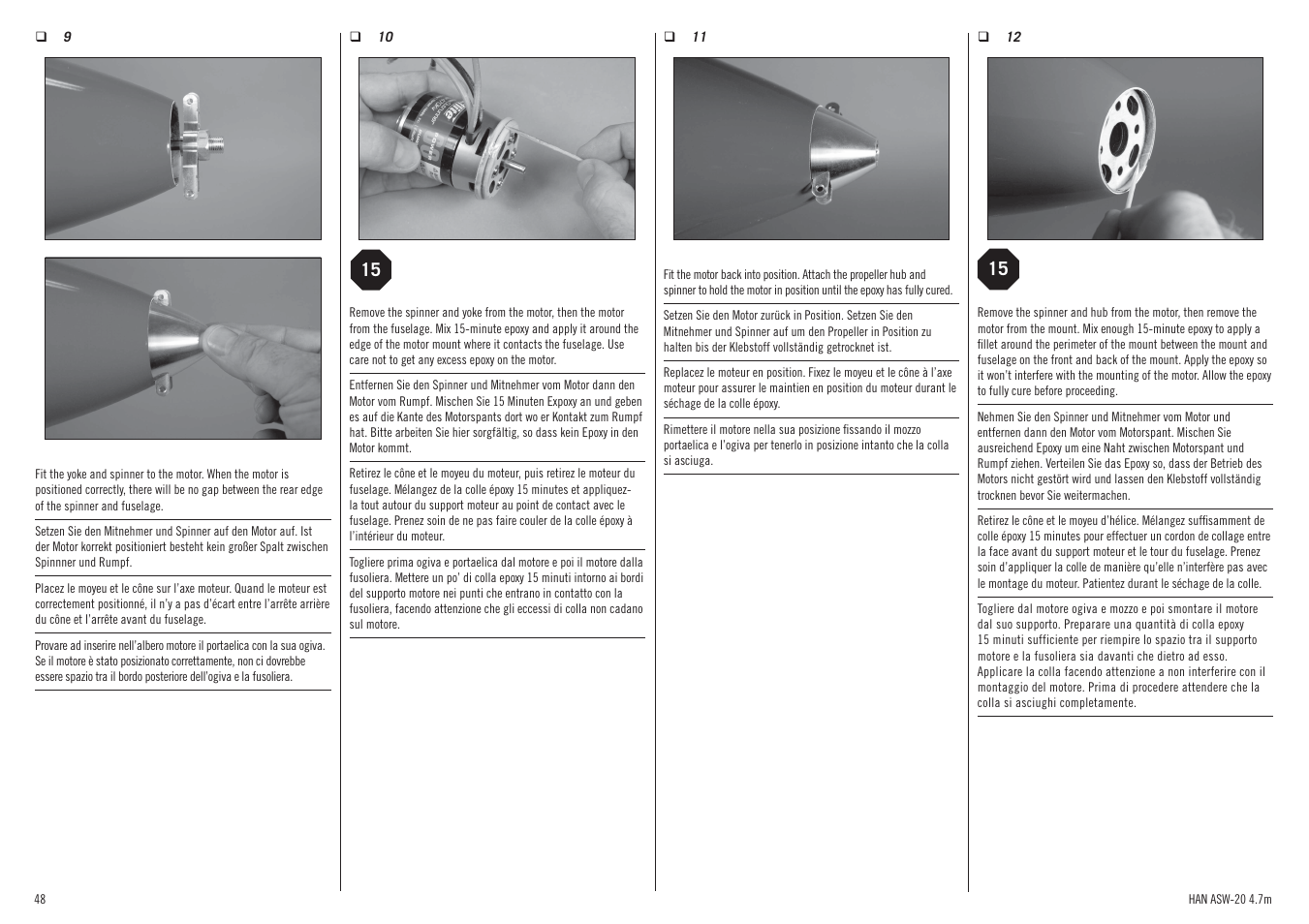 Hangar 9 ASW 20 4.7m ARF (2 boxes) User Manual | Page 48 / 68