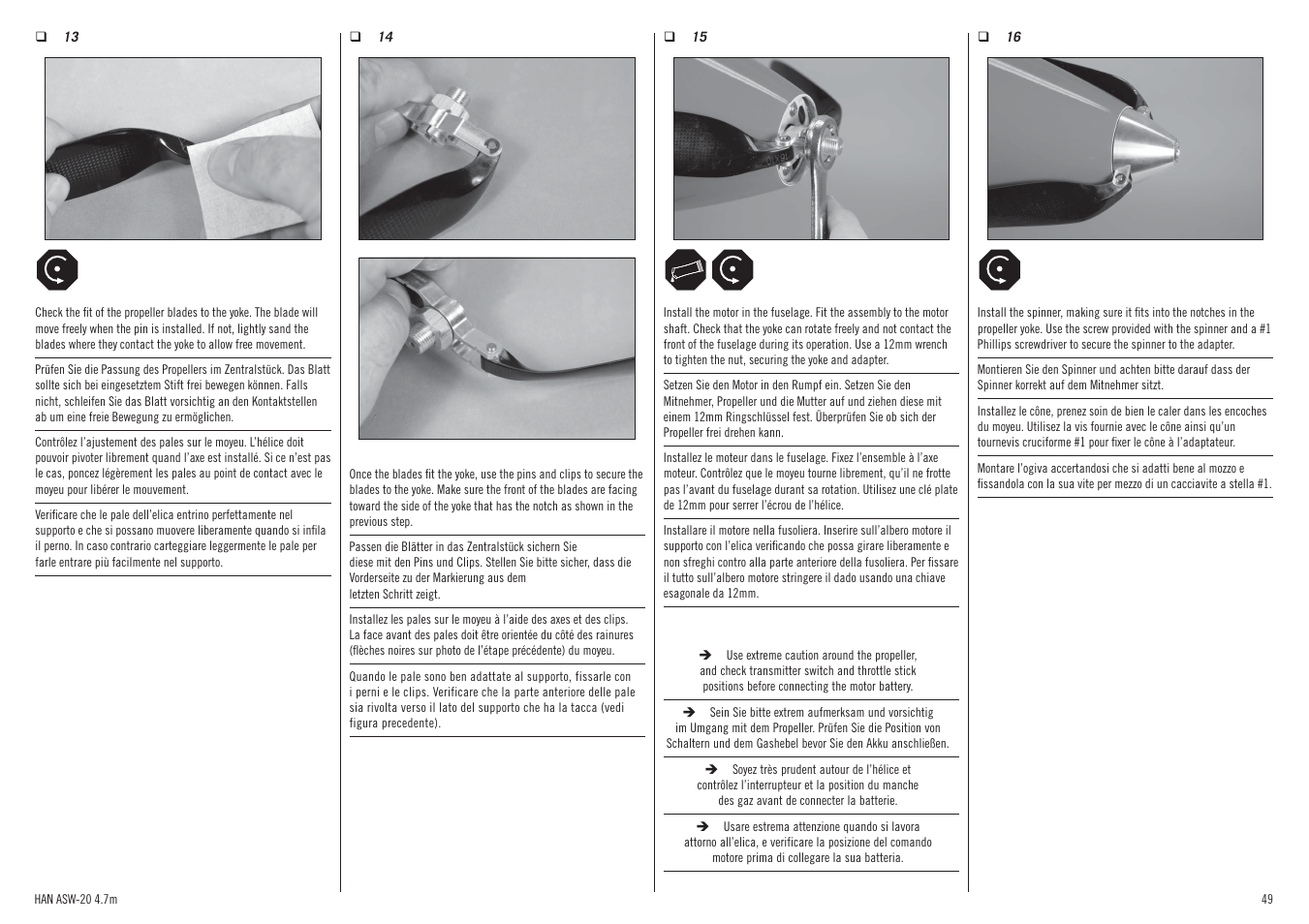 Hangar 9 ASW 20 4.7m ARF (2 boxes) User Manual | Page 49 / 68