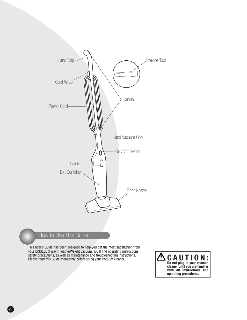 How to use this guide | Bissell 3106 User Manual | Page 4 / 8