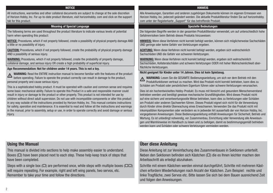 Hangar 9 Inverza 33 ARF User Manual | Page 2 / 65