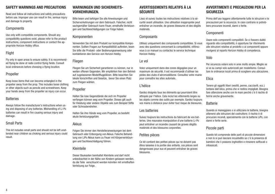 Hangar 9 Inverza 33 ARF User Manual | Page 4 / 65