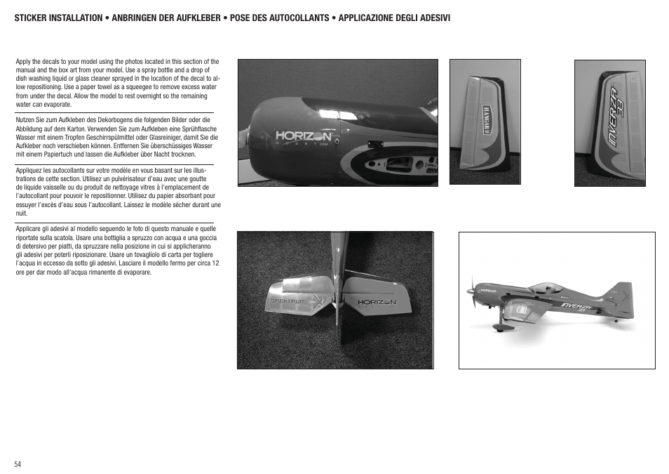 Hangar 9 Inverza 33 ARF User Manual | Page 54 / 65