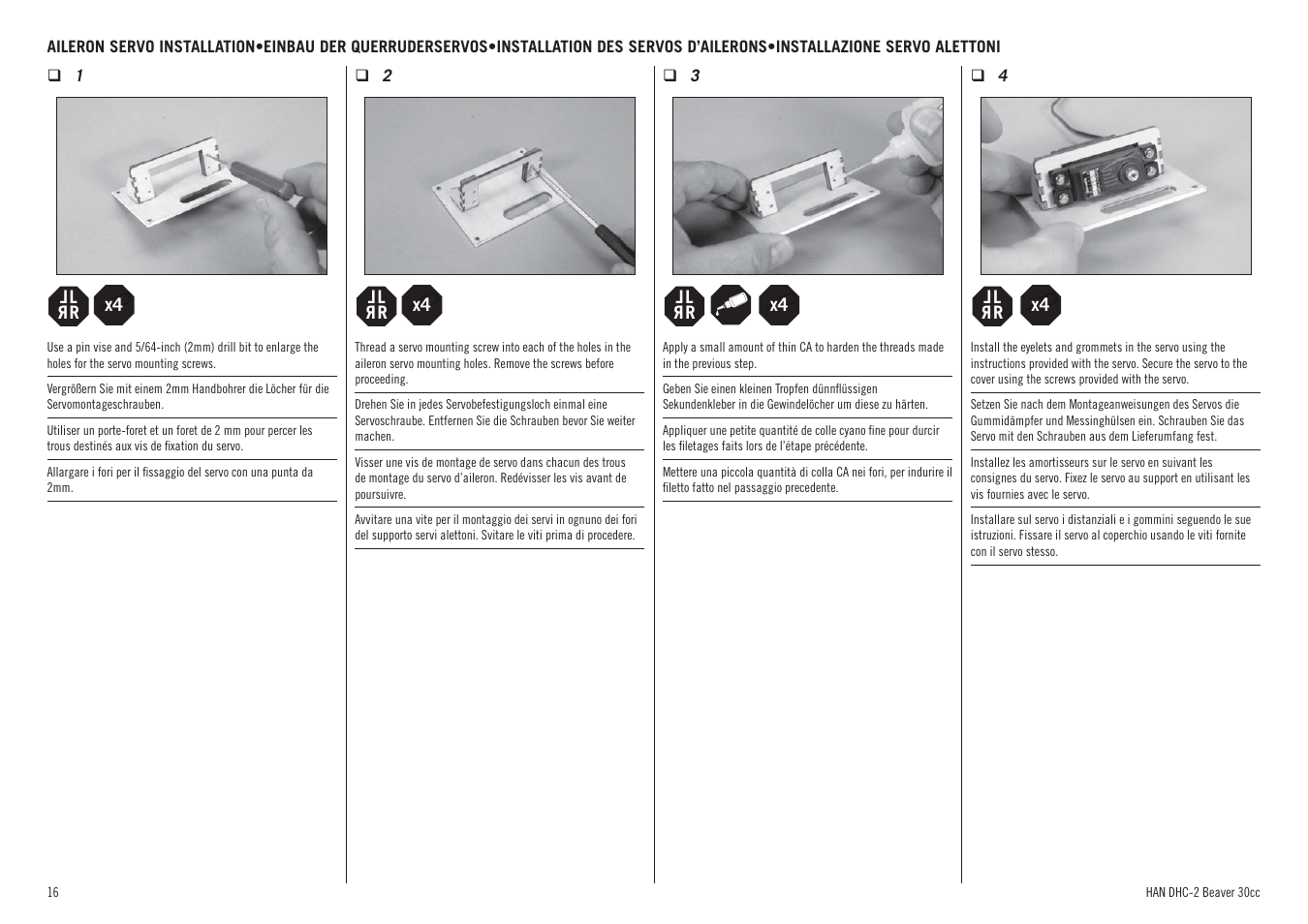 Hangar 9 DHC-2 Beaver 30cc ARF (2 boxes) User Manual | Page 16 / 68