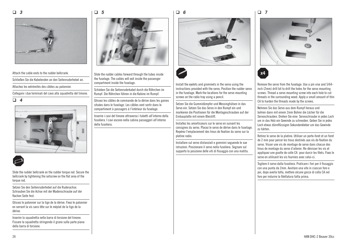 Hangar 9 DHC-2 Beaver 30cc ARF (2 boxes) User Manual | Page 24 / 68