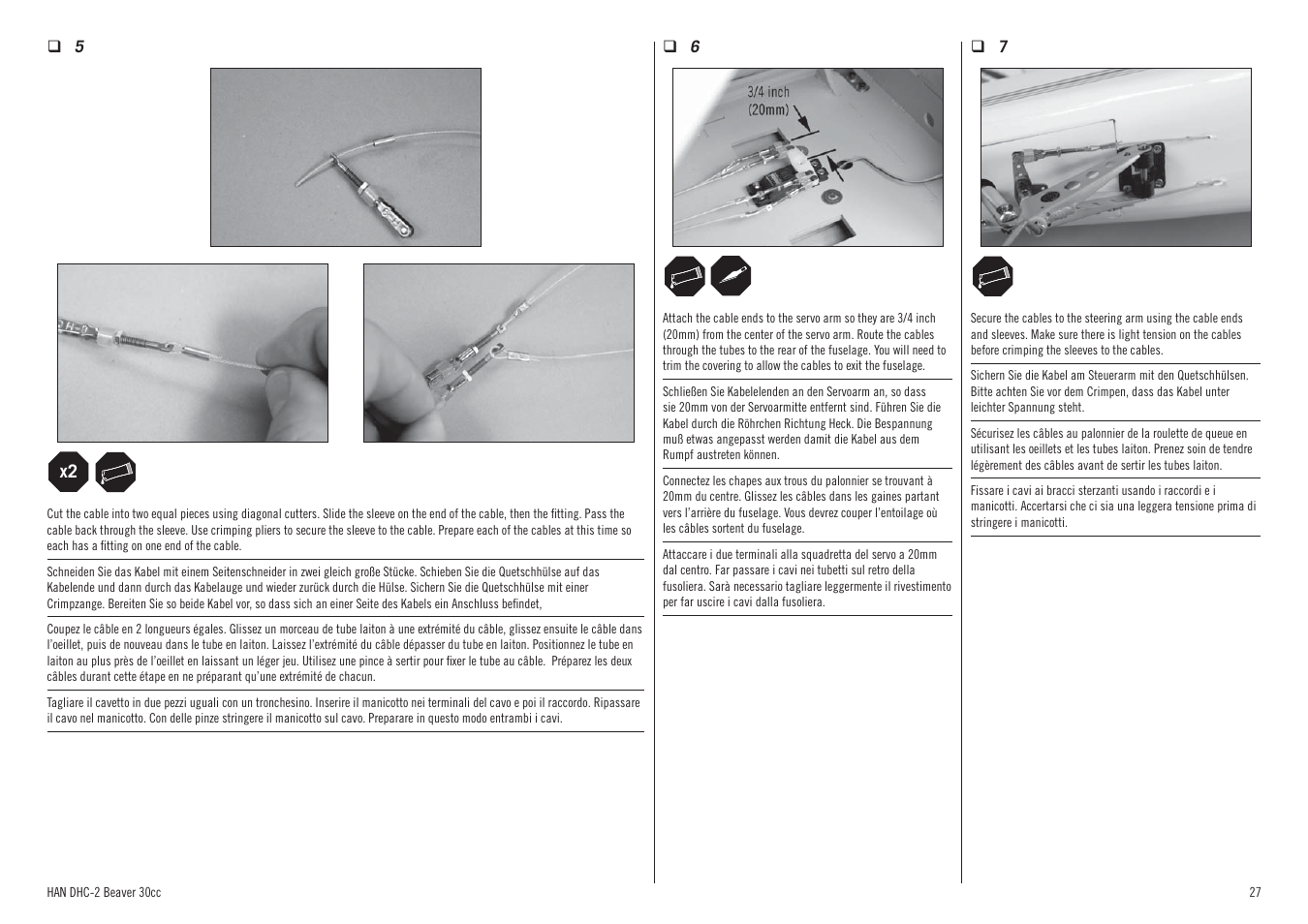 Hangar 9 DHC-2 Beaver 30cc ARF (2 boxes) User Manual | Page 27 / 68