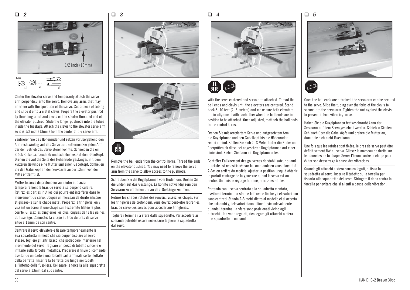 Hangar 9 DHC-2 Beaver 30cc ARF (2 boxes) User Manual | Page 30 / 68