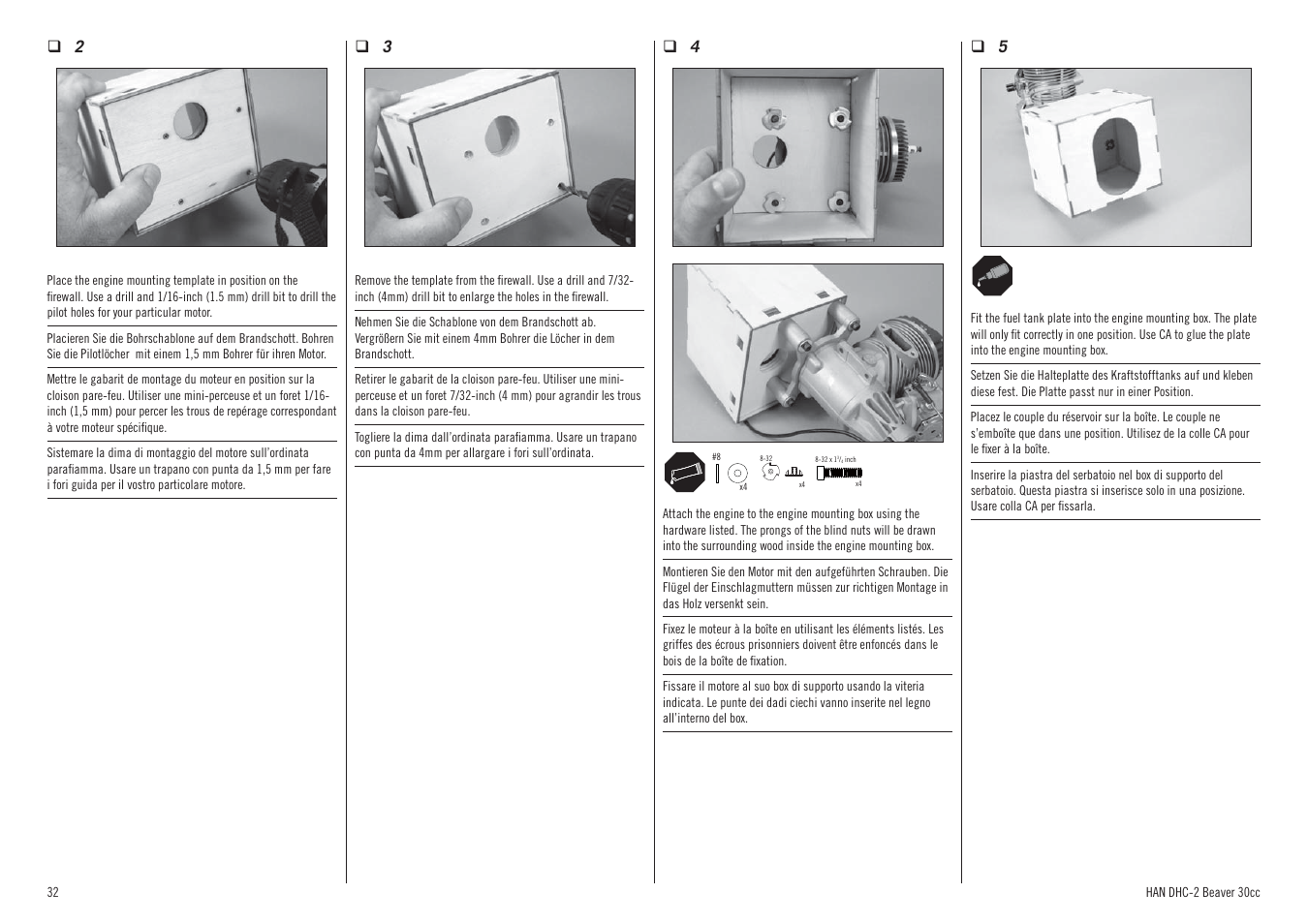 Hangar 9 DHC-2 Beaver 30cc ARF (2 boxes) User Manual | Page 32 / 68