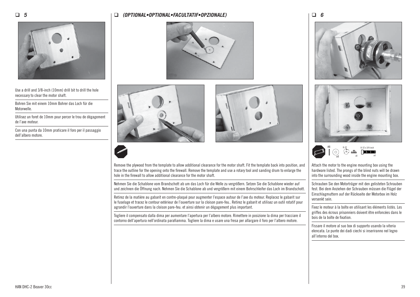 Hangar 9 DHC-2 Beaver 30cc ARF (2 boxes) User Manual | Page 39 / 68