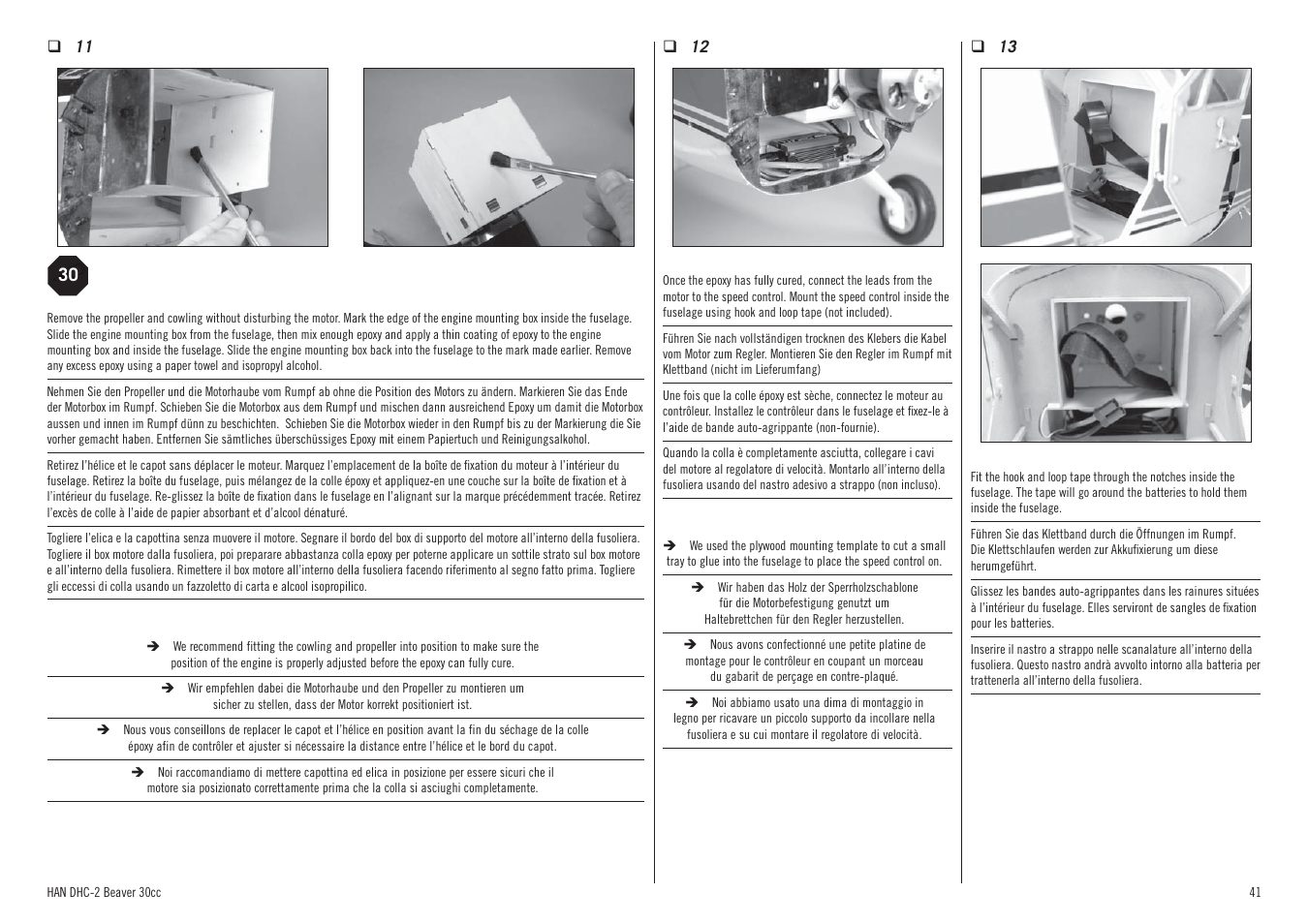 Hangar 9 DHC-2 Beaver 30cc ARF (2 boxes) User Manual | Page 41 / 68