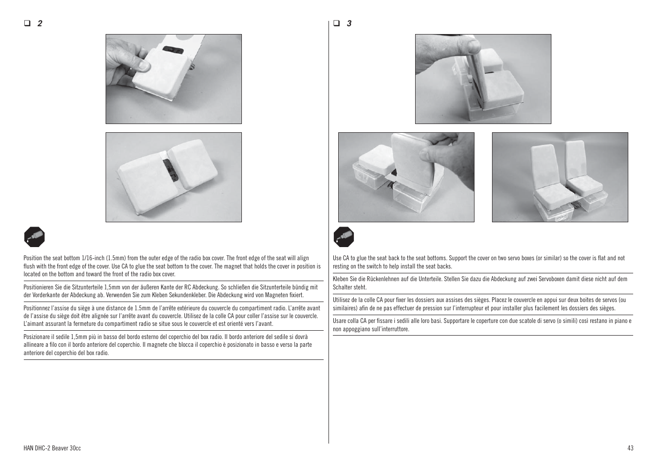 Hangar 9 DHC-2 Beaver 30cc ARF (2 boxes) User Manual | Page 43 / 68