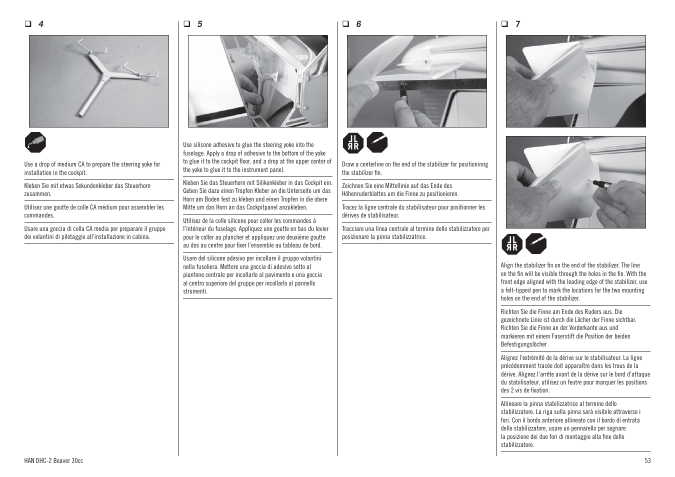 Hangar 9 DHC-2 Beaver 30cc ARF (2 boxes) User Manual | Page 53 / 68