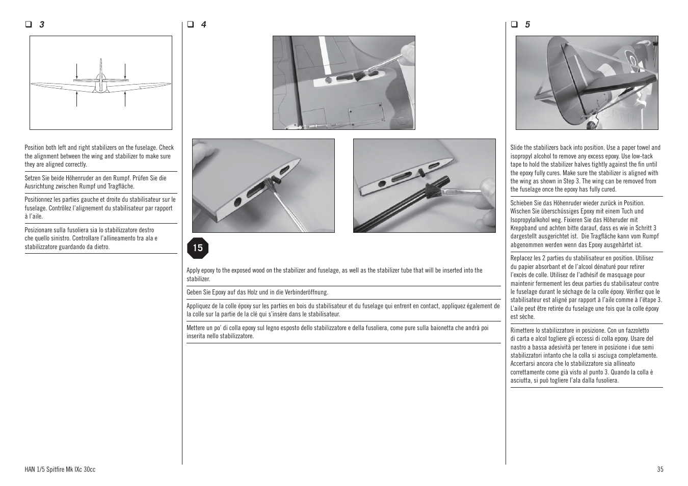 Hangar 9 Spitfire MkIX 30cc ARF User Manual | Page 35 / 76