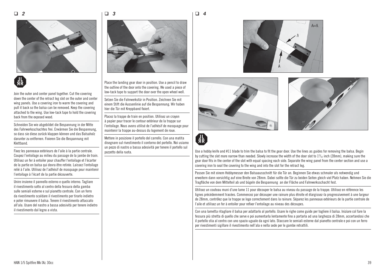 Hangar 9 Spitfire MkIX 30cc ARF User Manual | Page 39 / 76