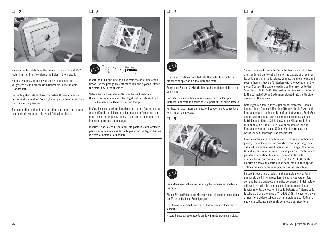 Hangar 9 Spitfire MkIX 30cc ARF User Manual | Page 46 / 76