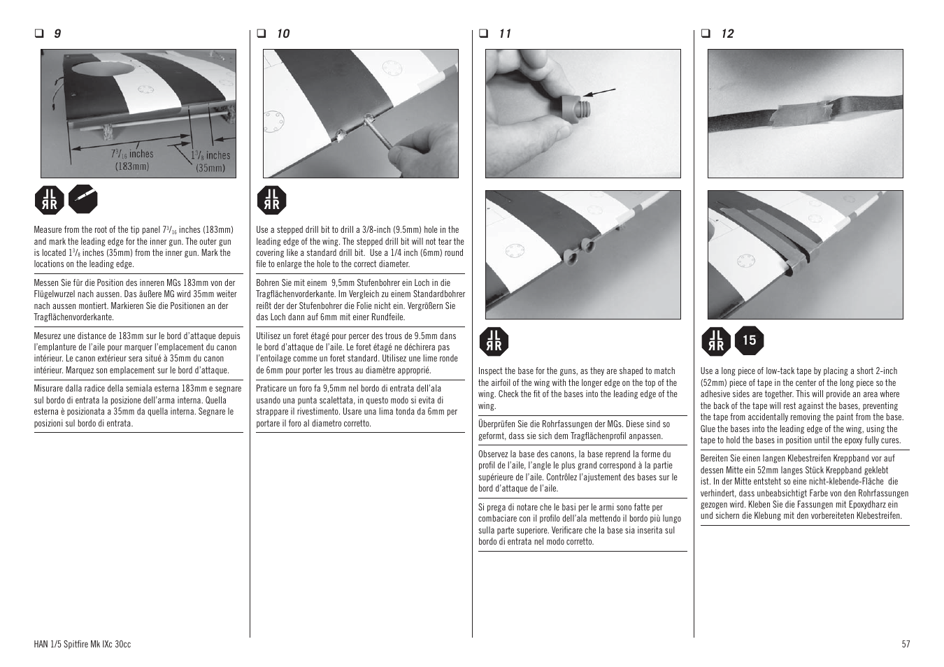 Hangar 9 Spitfire MkIX 30cc ARF User Manual | Page 57 / 76