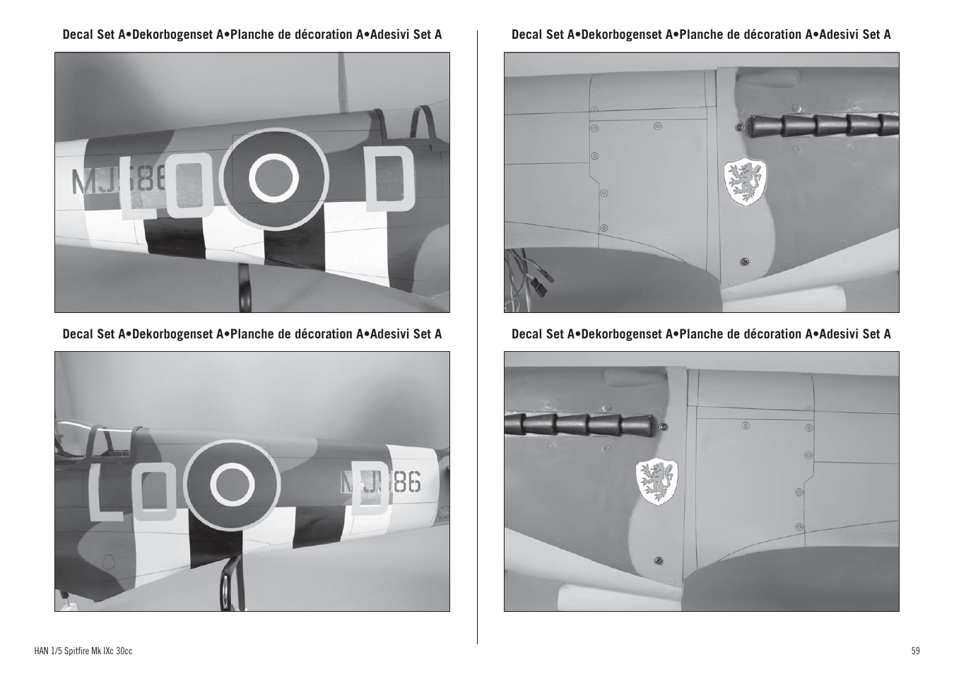 Hangar 9 Spitfire MkIX 30cc ARF User Manual | Page 59 / 76