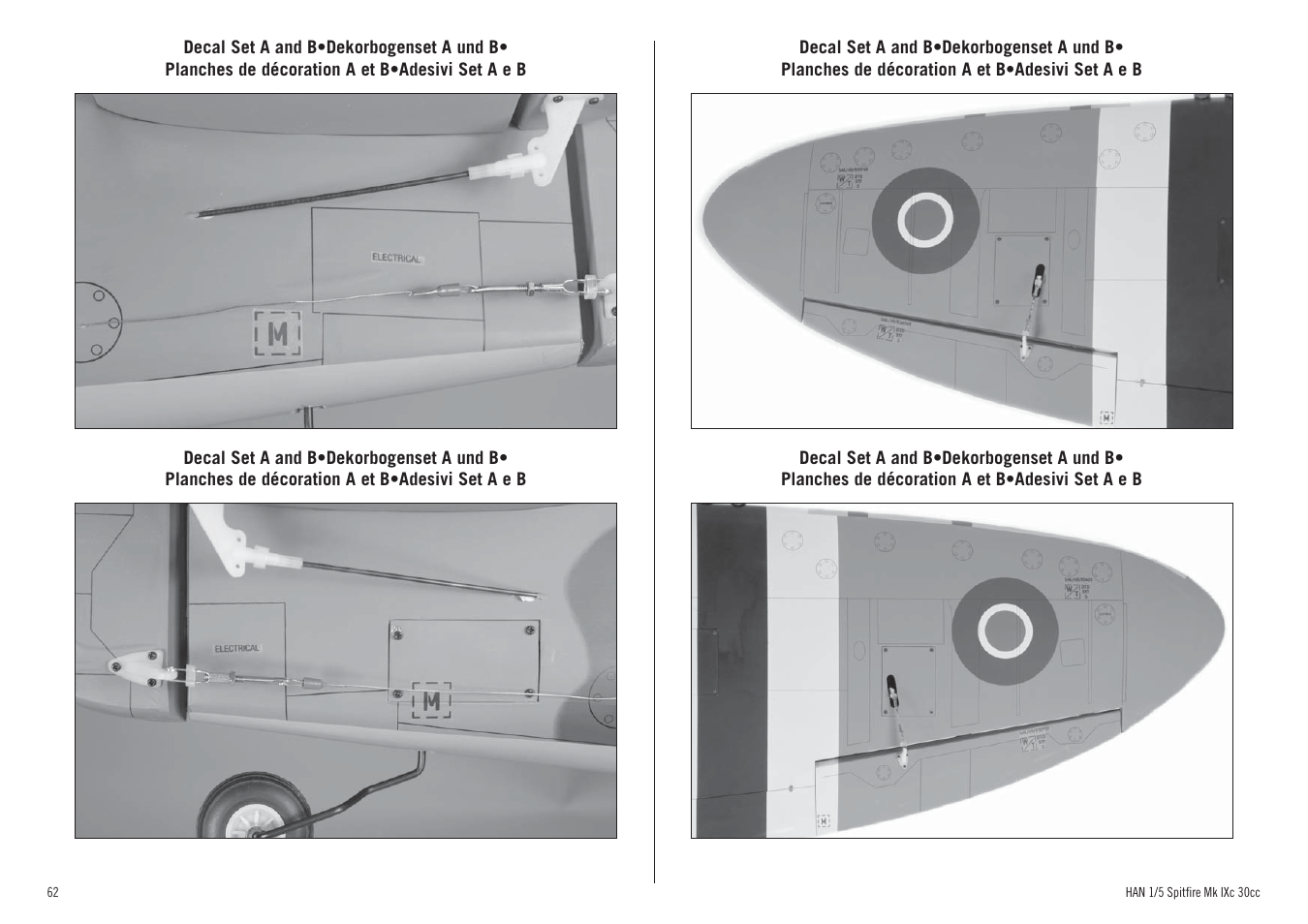 Hangar 9 Spitfire MkIX 30cc ARF User Manual | Page 62 / 76