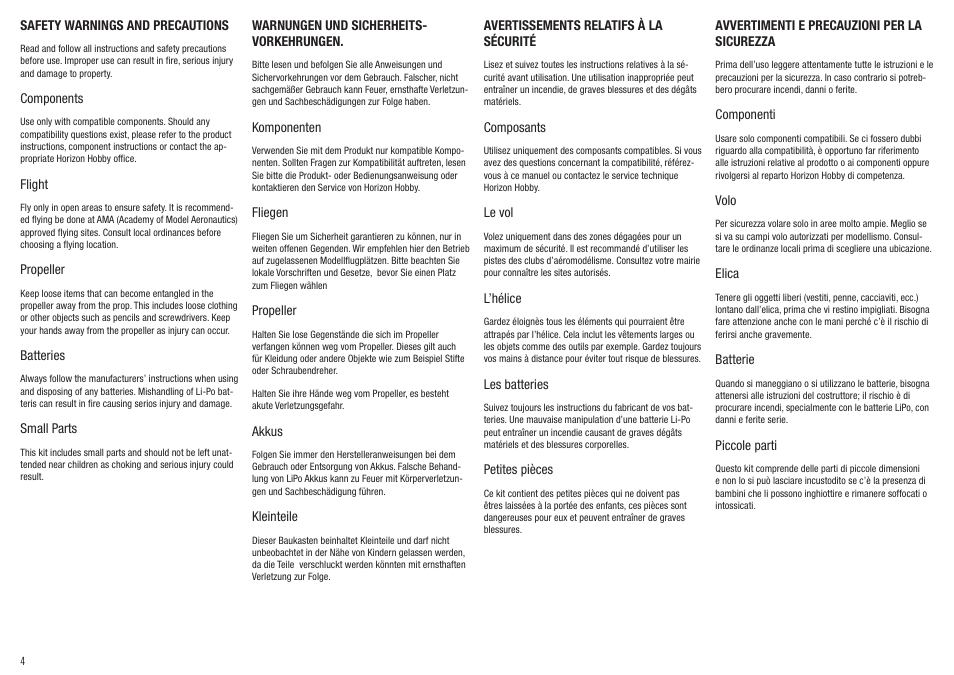 Hangar 9 Super Decathlon 100cc ARF User Manual | Page 4 / 94