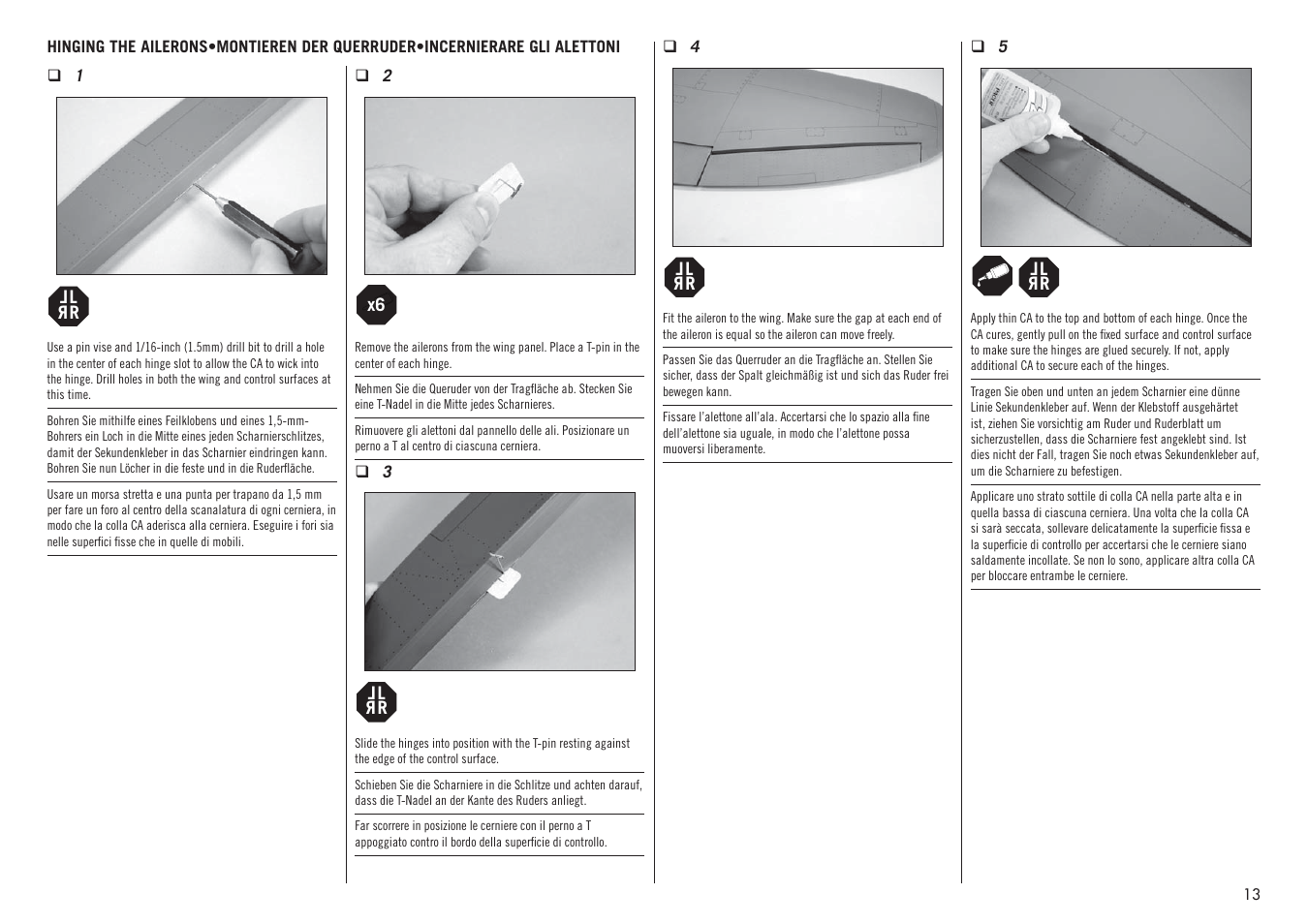 Hangar 9 P-47D-1 Thunderbolt 60 ARF User Manual | Page 13 / 64