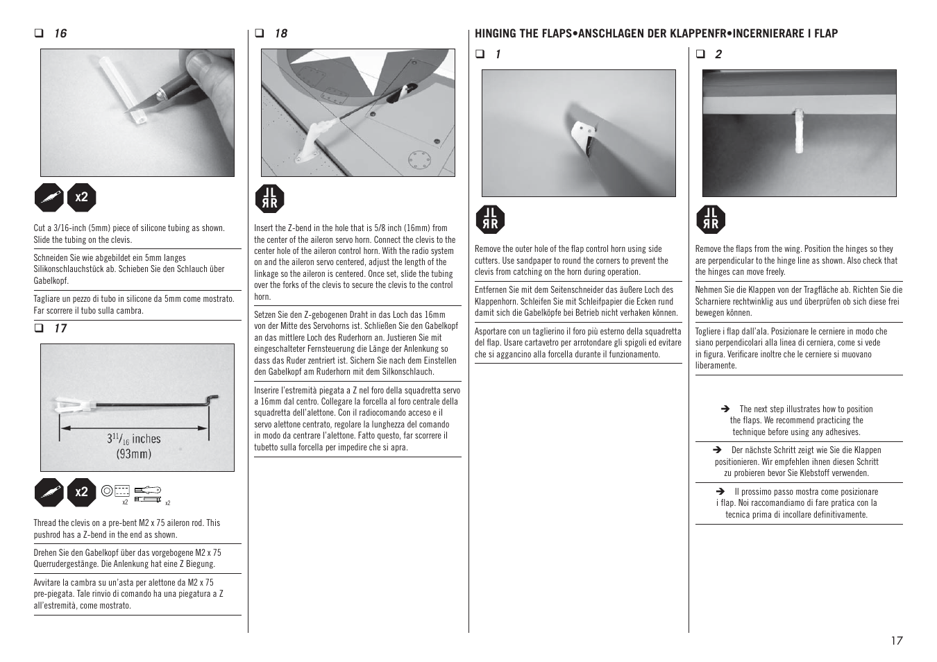Hangar 9 P-47D-1 Thunderbolt 60 ARF User Manual | Page 17 / 64
