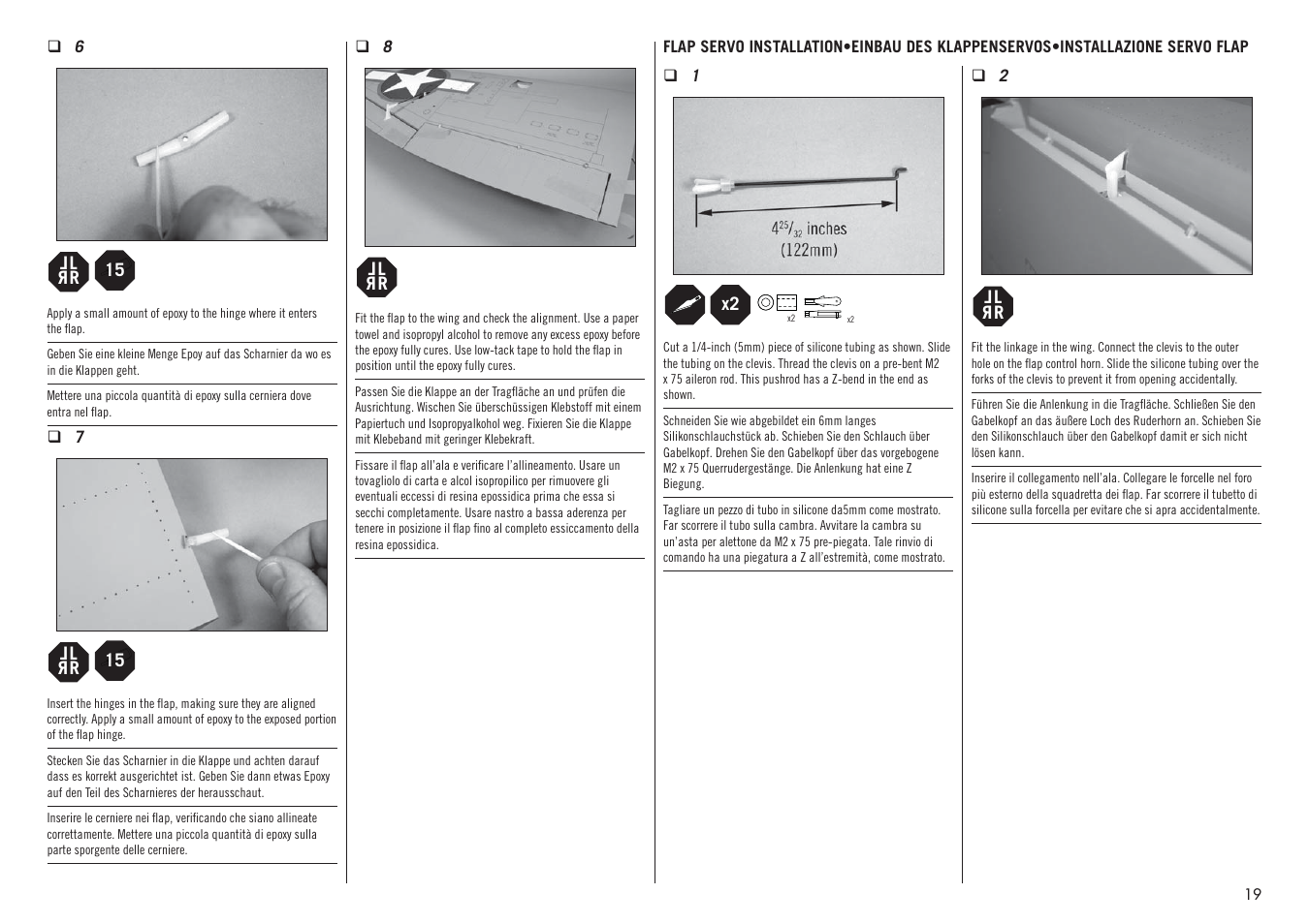 Hangar 9 P-47D-1 Thunderbolt 60 ARF User Manual | Page 19 / 64