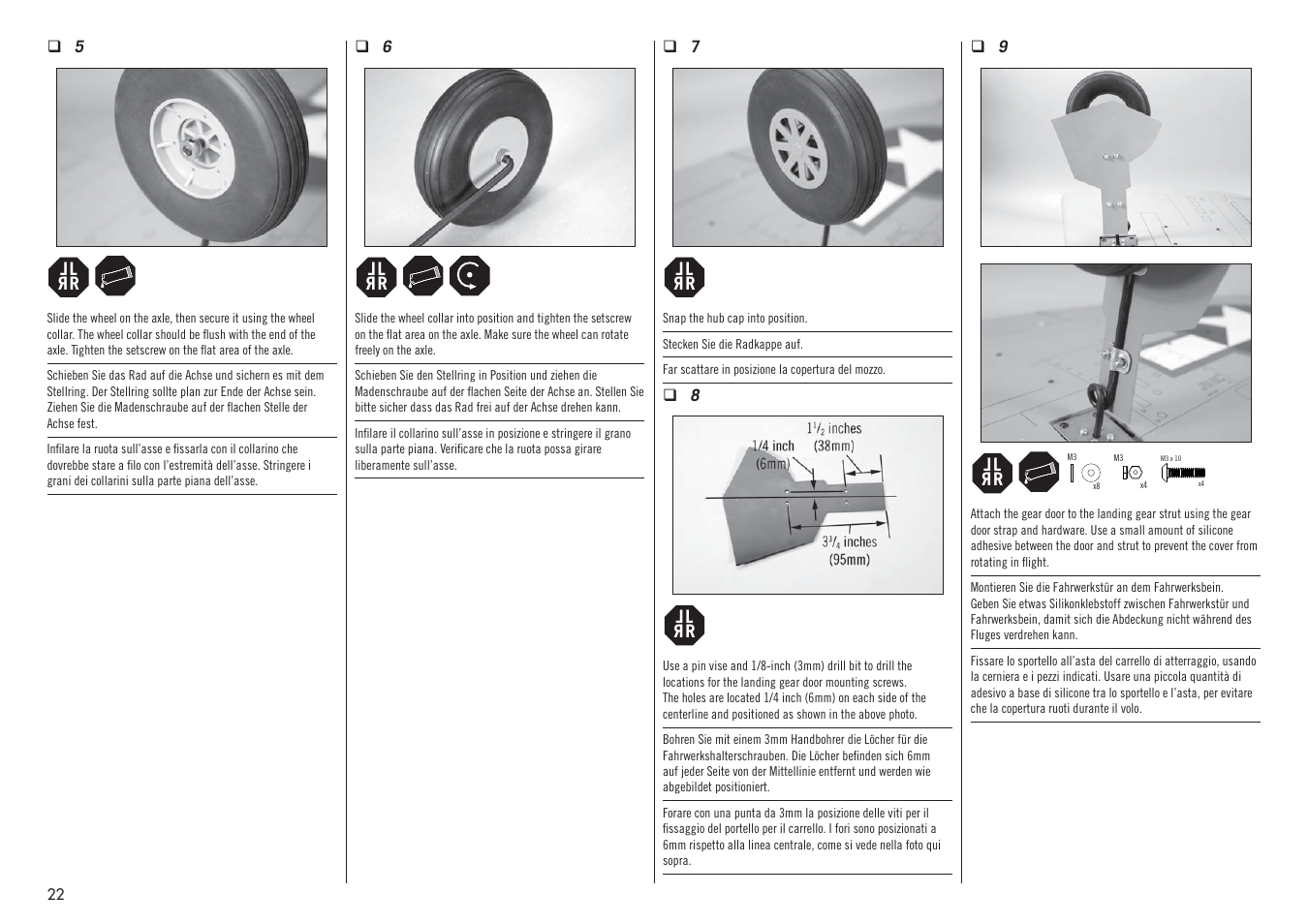 Hangar 9 P-47D-1 Thunderbolt 60 ARF User Manual | Page 22 / 64