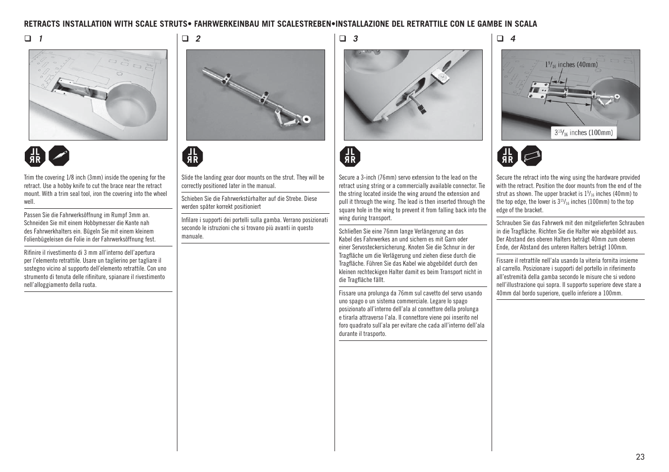 Hangar 9 P-47D-1 Thunderbolt 60 ARF User Manual | Page 23 / 64