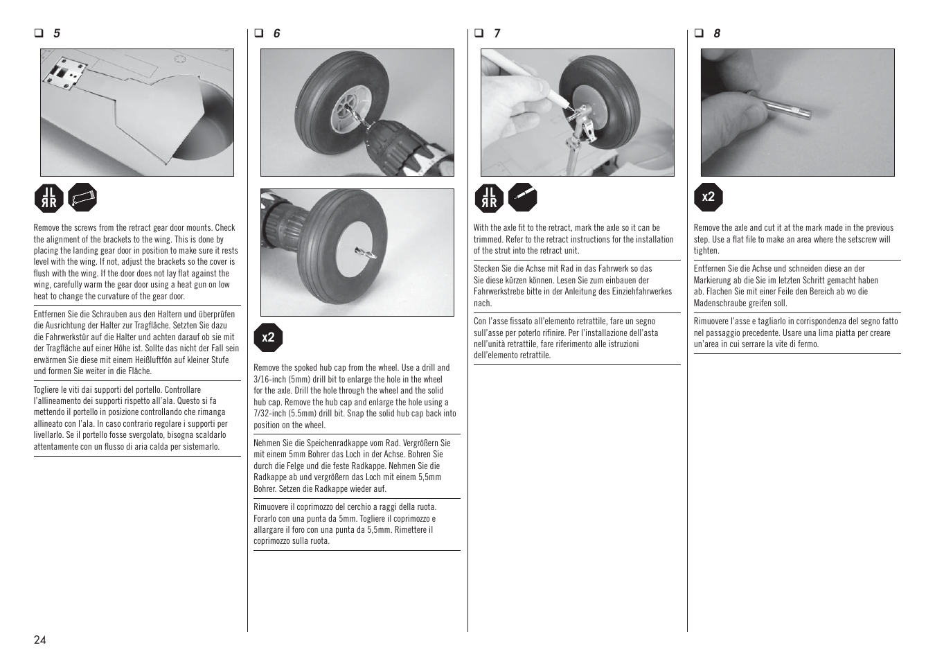 Hangar 9 P-47D-1 Thunderbolt 60 ARF User Manual | Page 24 / 64