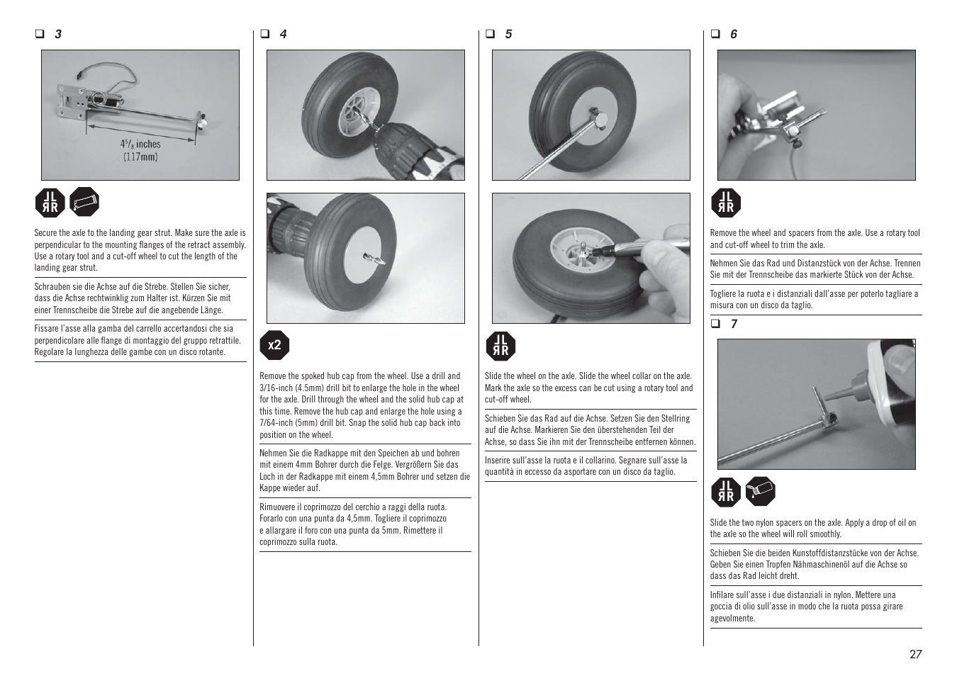 Hangar 9 P-47D-1 Thunderbolt 60 ARF User Manual | Page 27 / 64