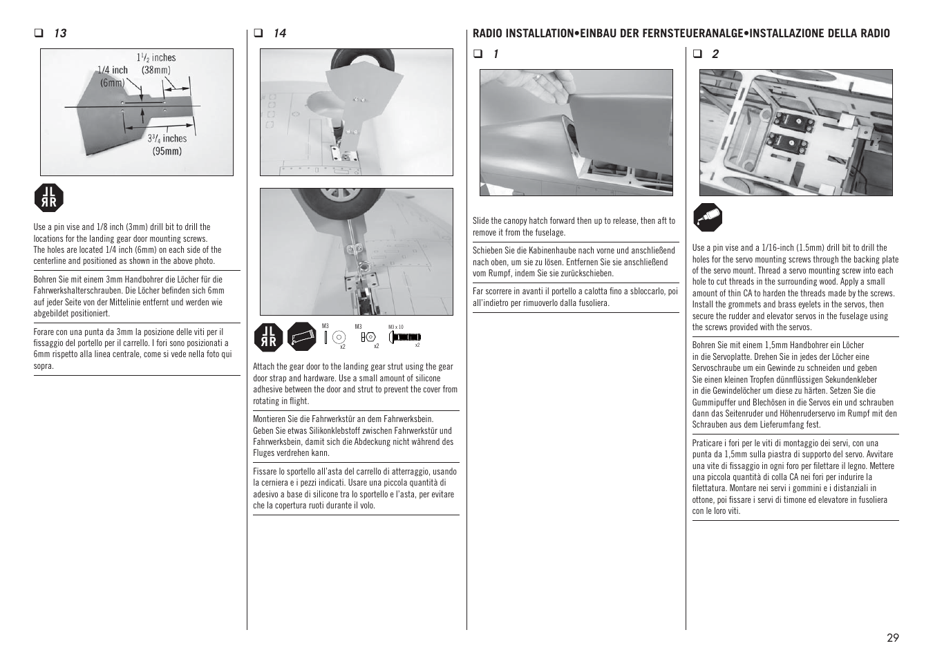 Hangar 9 P-47D-1 Thunderbolt 60 ARF User Manual | Page 29 / 64