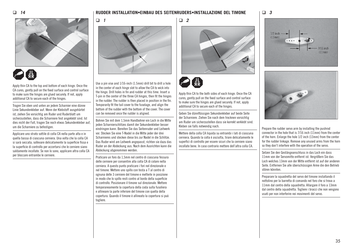 Hangar 9 P-47D-1 Thunderbolt 60 ARF User Manual | Page 35 / 64
