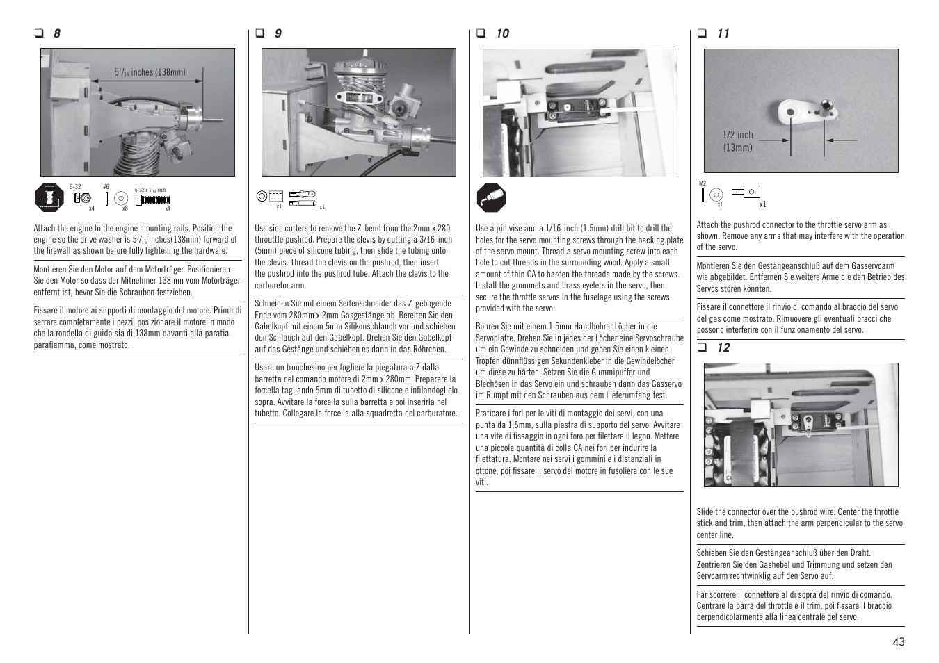 Hangar 9 P-47D-1 Thunderbolt 60 ARF User Manual | Page 43 / 64