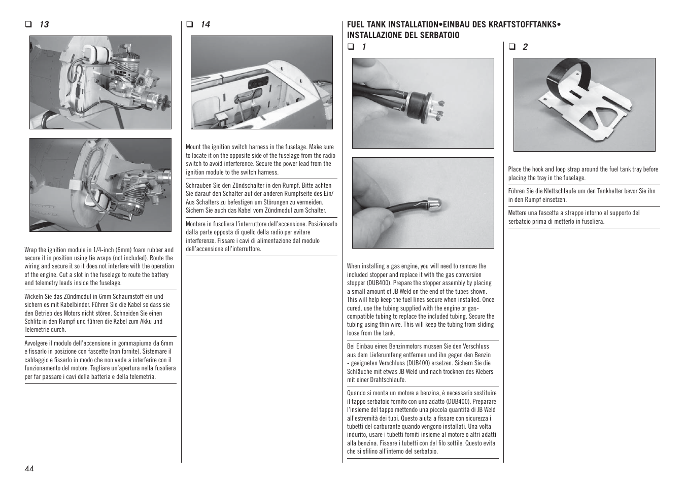 Hangar 9 P-47D-1 Thunderbolt 60 ARF User Manual | Page 44 / 64