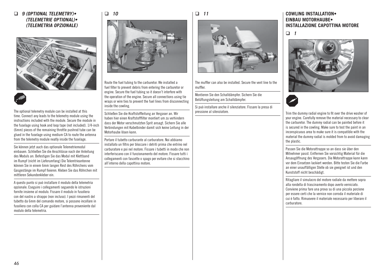 Hangar 9 P-47D-1 Thunderbolt 60 ARF User Manual | Page 46 / 64