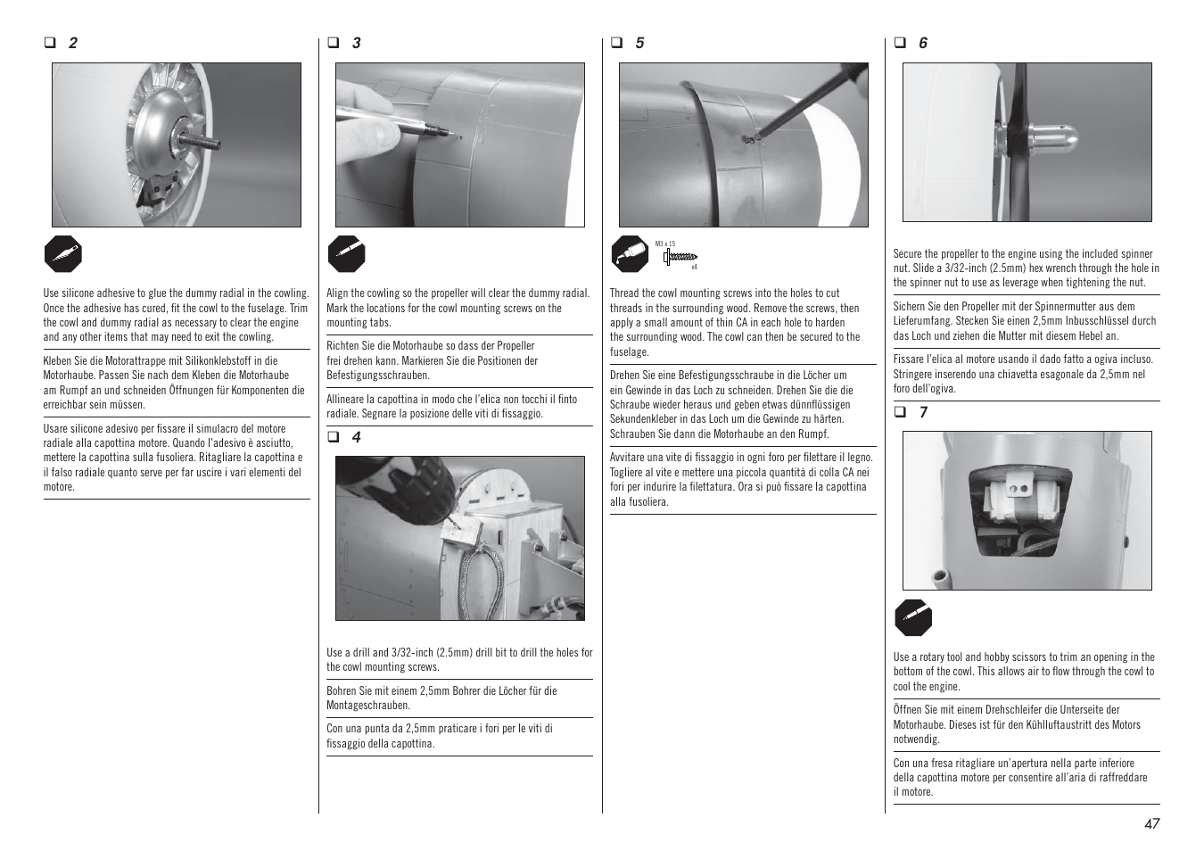 Hangar 9 P-47D-1 Thunderbolt 60 ARF User Manual | Page 47 / 64