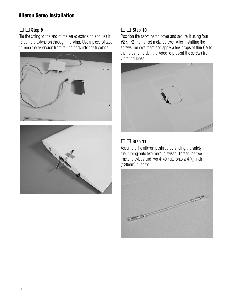 Hangar 9 1/4-Scale J-3 Cub ARF User Manual | Page 18 / 44