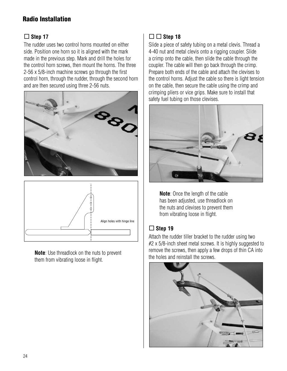 Hangar 9 1/4-Scale J-3 Cub ARF User Manual | Page 24 / 44