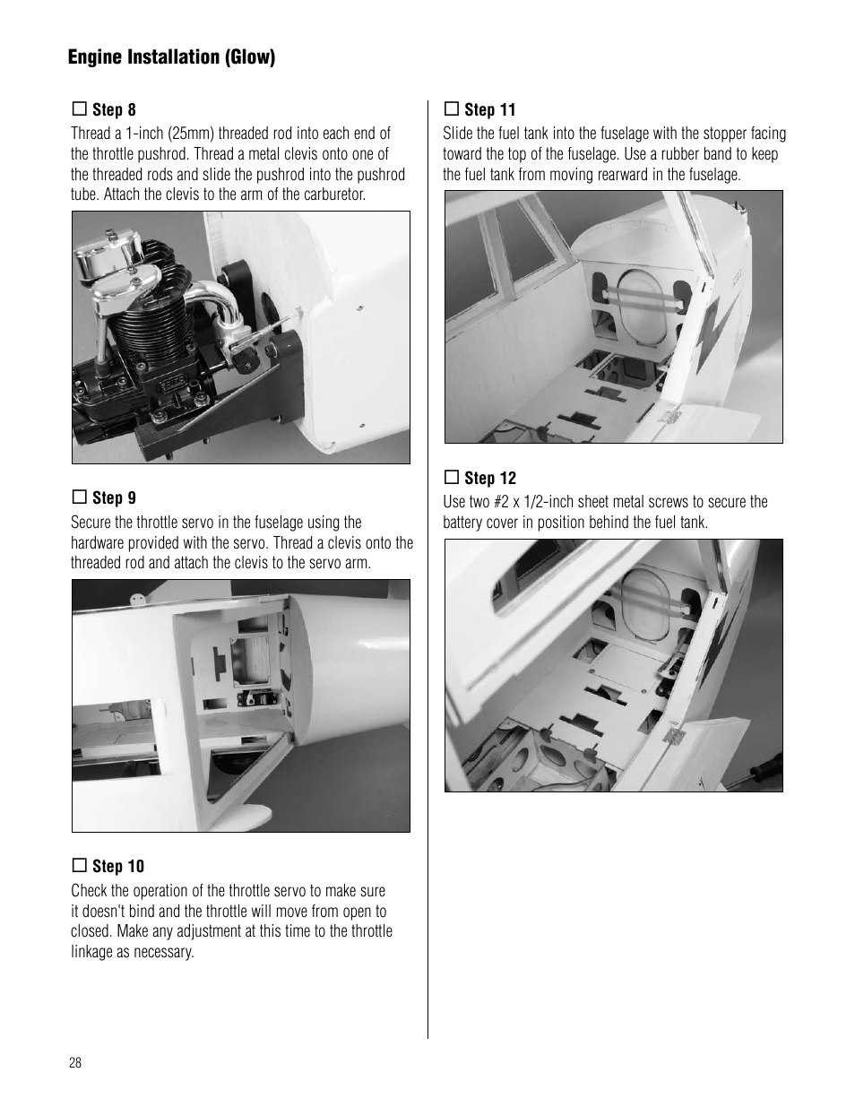 Hangar 9 1/4-Scale J-3 Cub ARF User Manual | Page 28 / 44