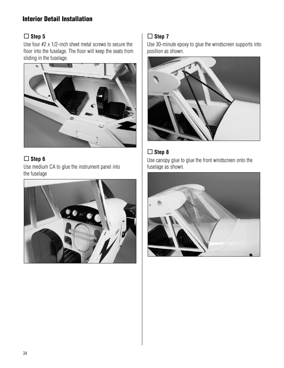Hangar 9 1/4-Scale J-3 Cub ARF User Manual | Page 34 / 44