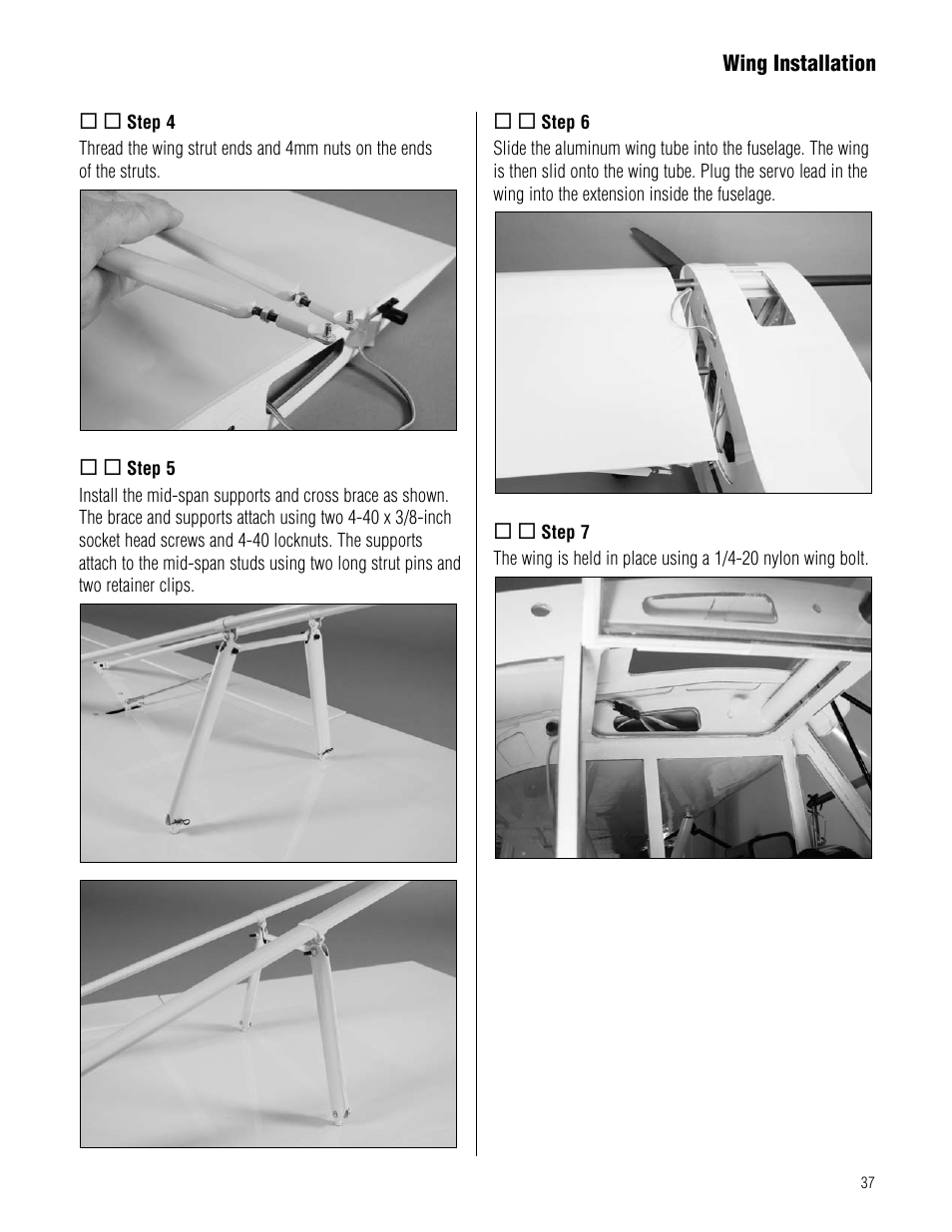 Hangar 9 1/4-Scale J-3 Cub ARF User Manual | Page 37 / 44