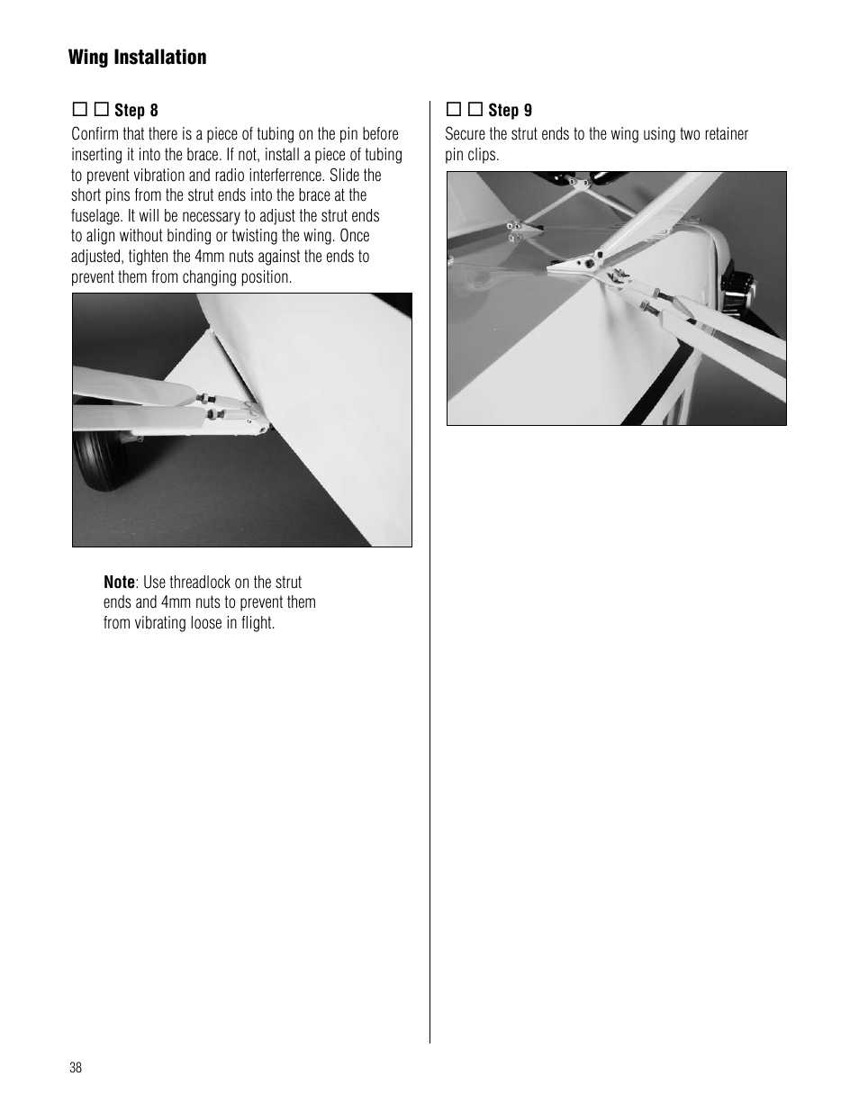 Hangar 9 1/4-Scale J-3 Cub ARF User Manual | Page 38 / 44